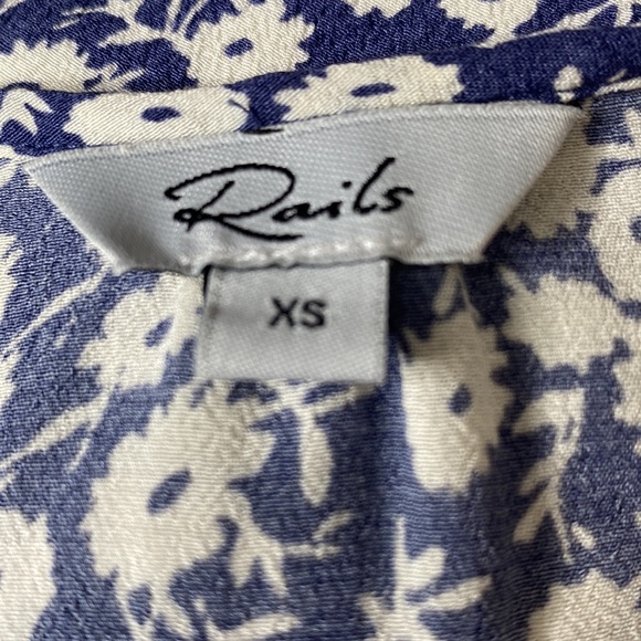 Rails Floral Jade Front Button Ruffle Dress Size Small - Picture 8 of 8